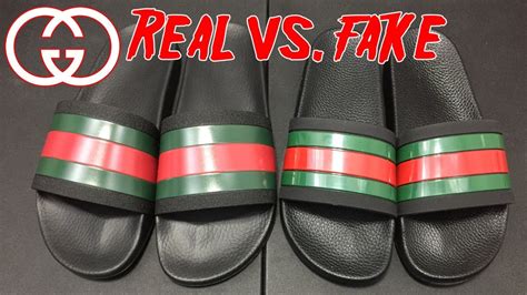 gucci slides fake vs real|how to authenticate gucci slides.